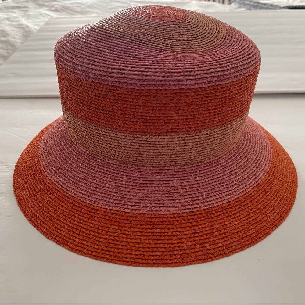 Annabell Ingall Australia Straw Hat Fedora Rust, Sunset Mauve Pink, NWT ! - Picture 2 of 9